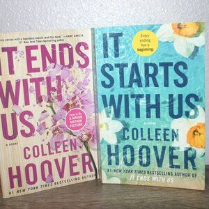 Set of Two Paper Back Novel Books It Ends with Us and It Starts With Us B-197